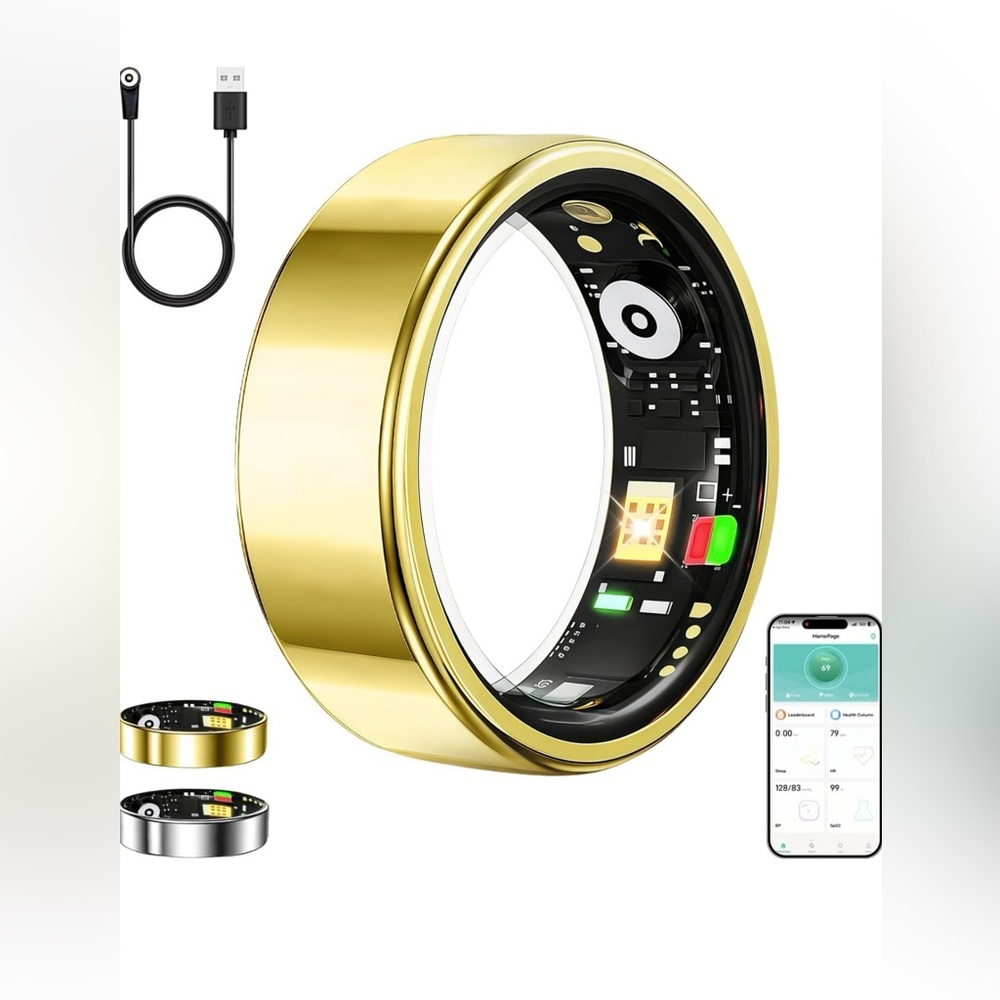 Smart Fitness Ring - Gold-Size 8